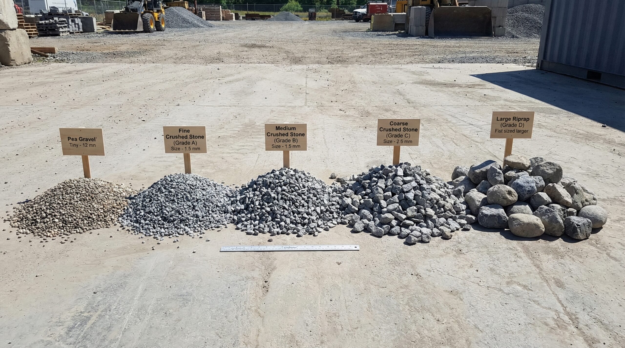 Aggregate size comparison visual