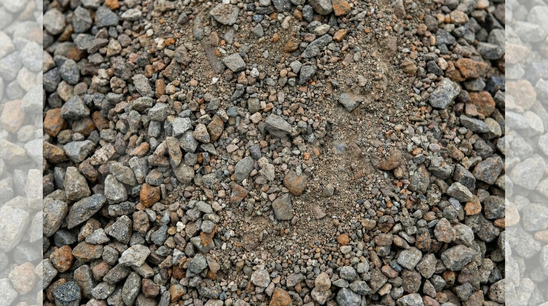close-up view of crusher run material showing the mix of fine and coarse particles