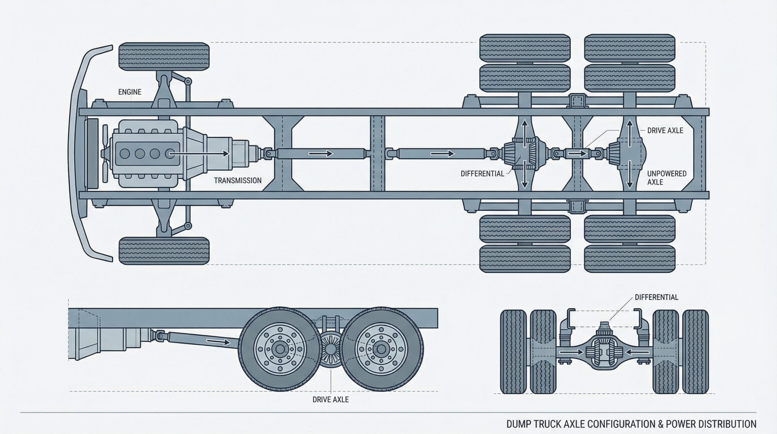 dump truck axle configuration diagram