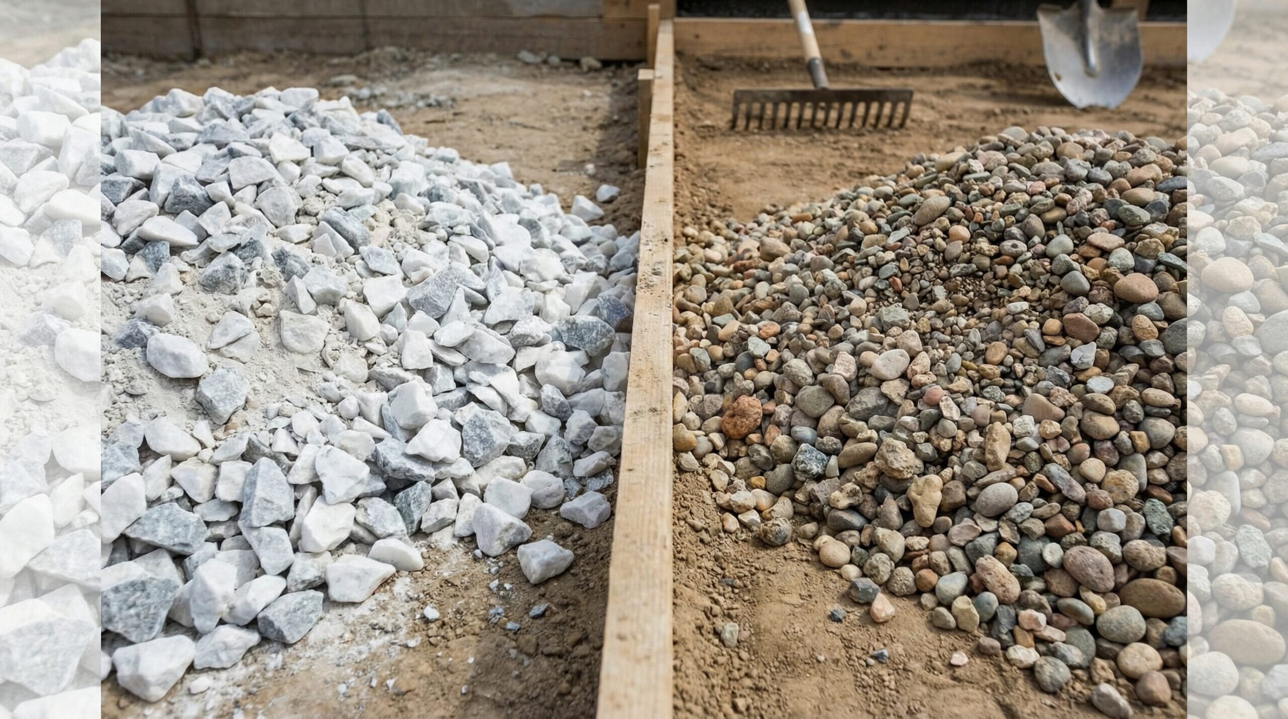 Comparison of marble chips and gravel for shed foundation
