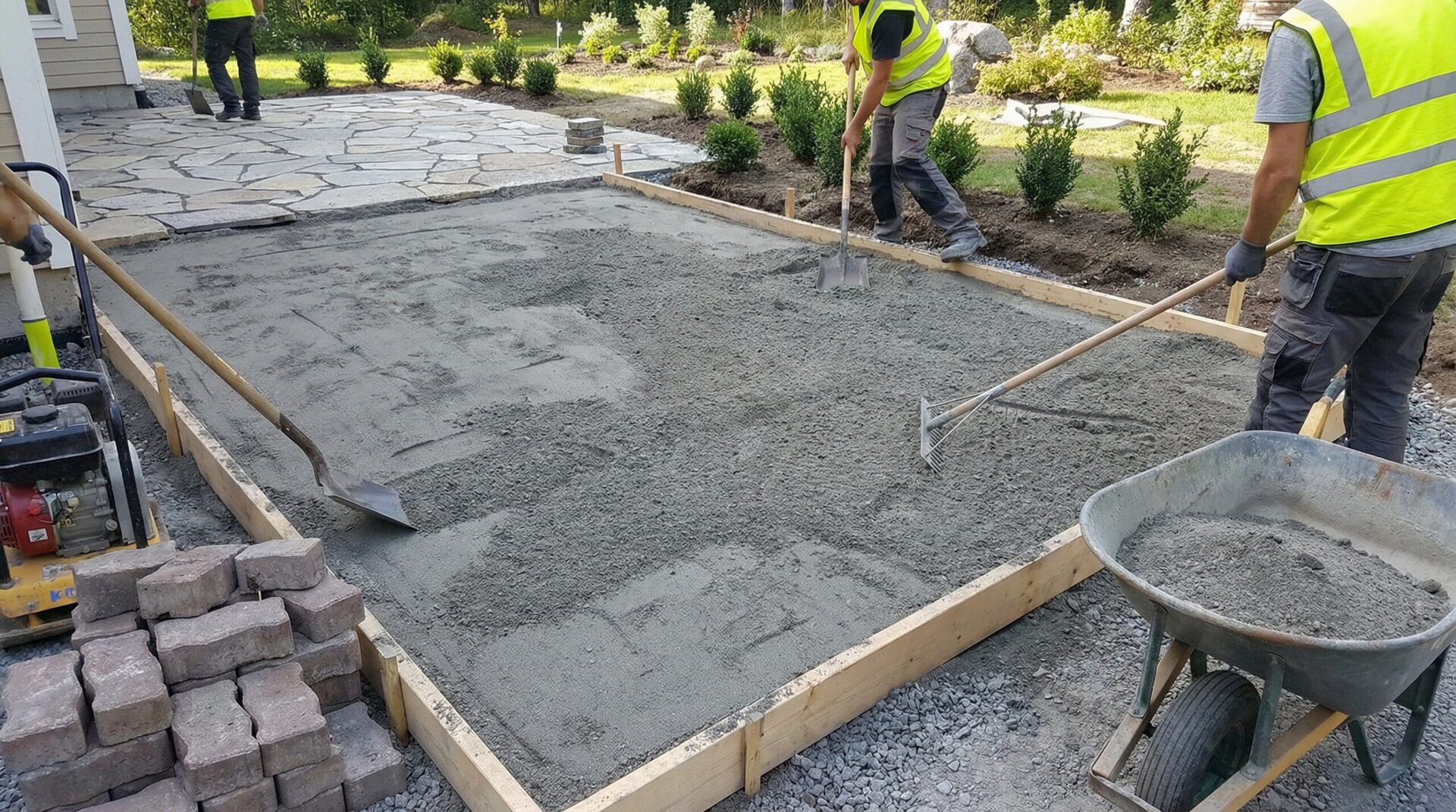 quarry dust patio base installation