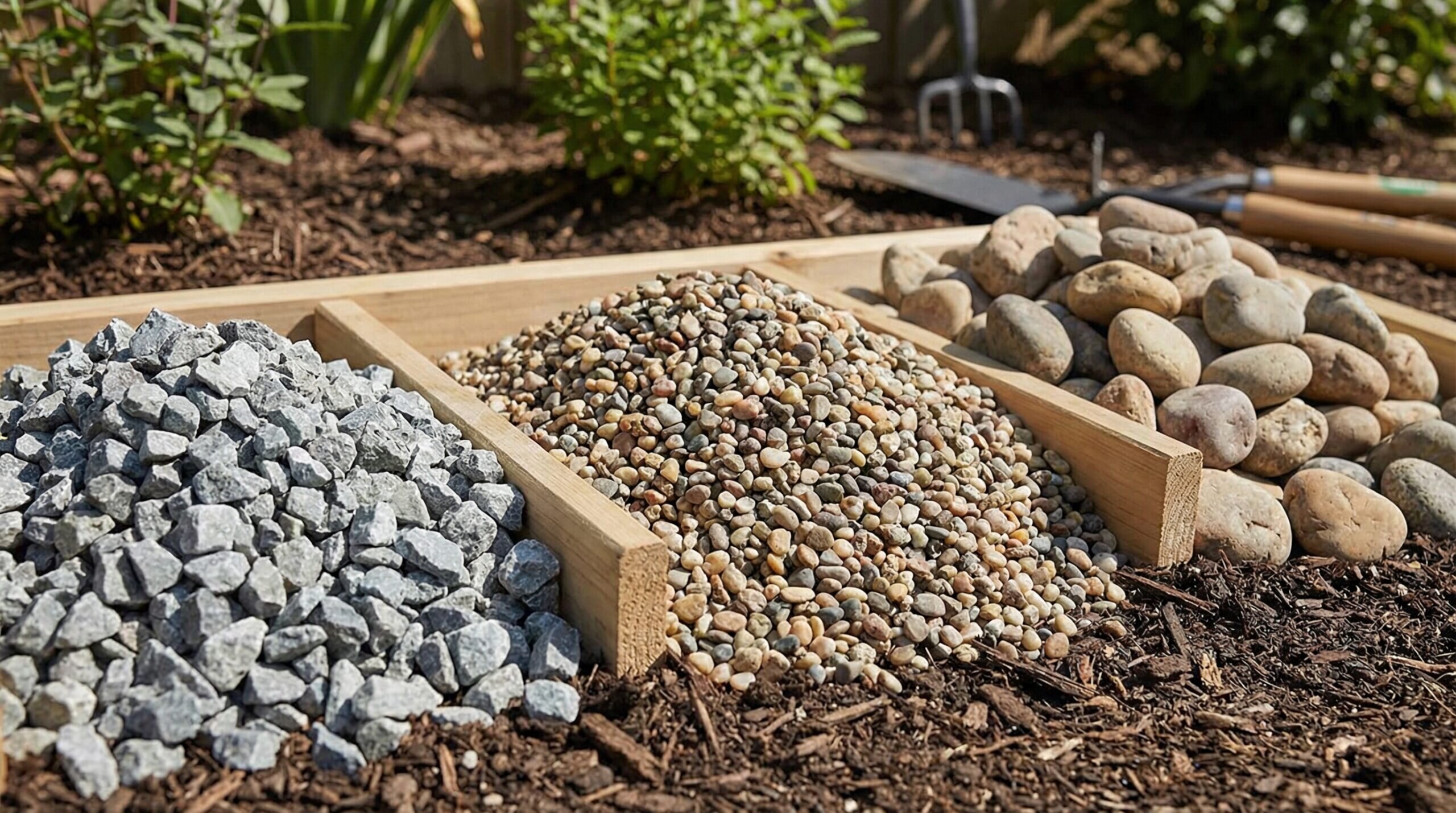 Comparison of different stone types showing drainage differences