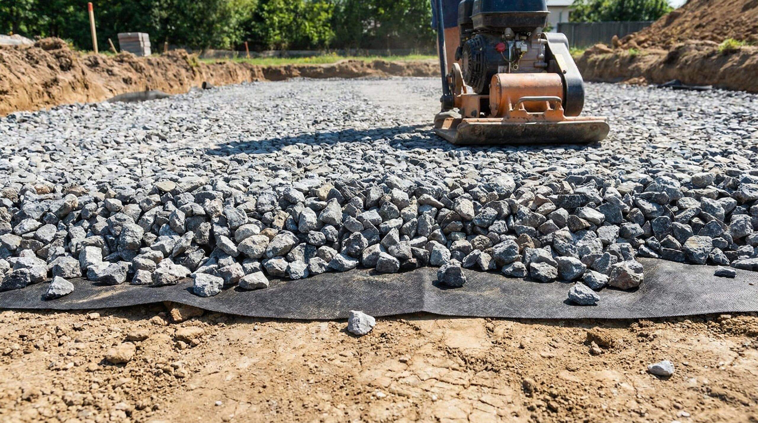 Step-by-step installation process showing proper aggregate layering techniques