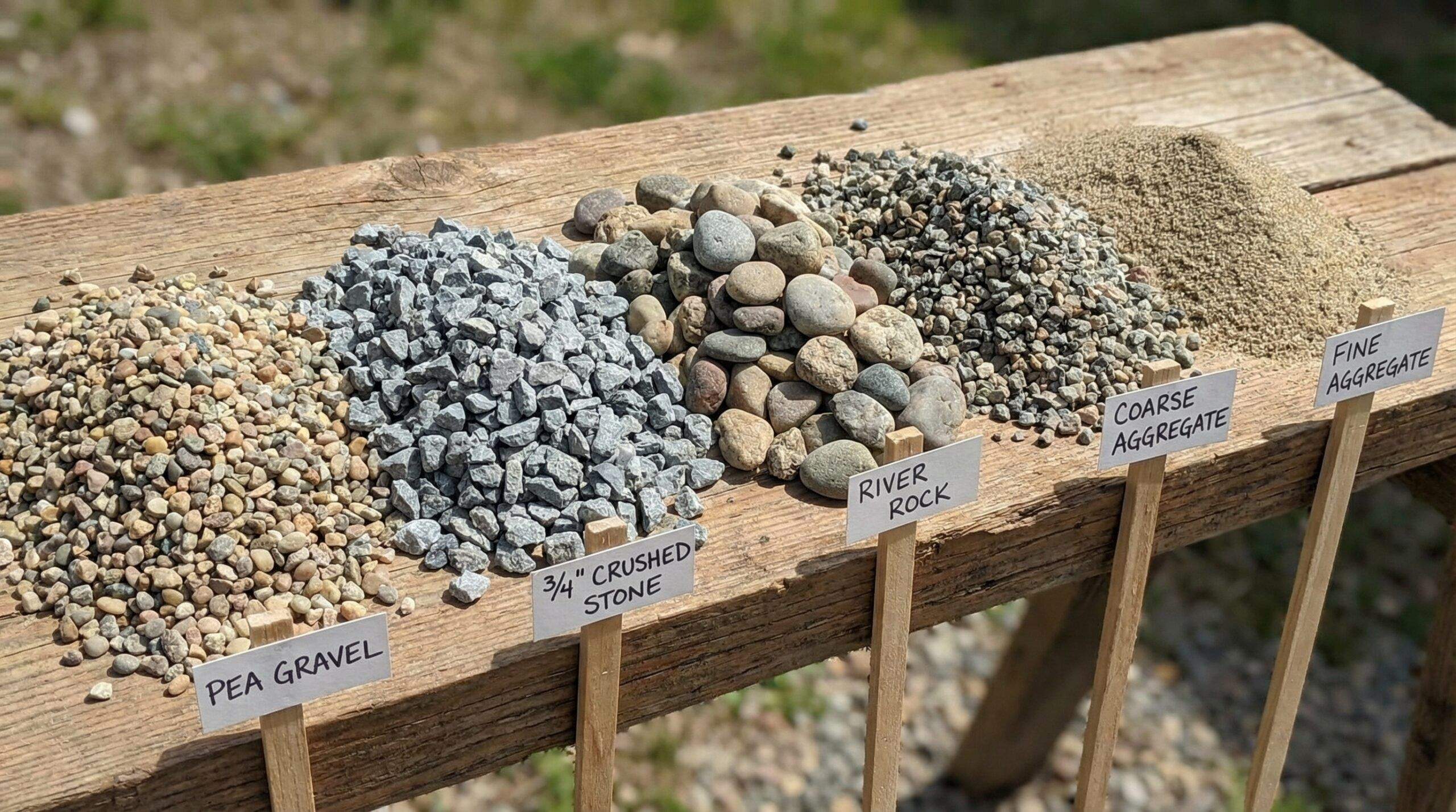 Different types of gravel fill materials comparison