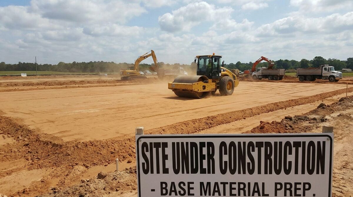 Sandy loam construction base material application