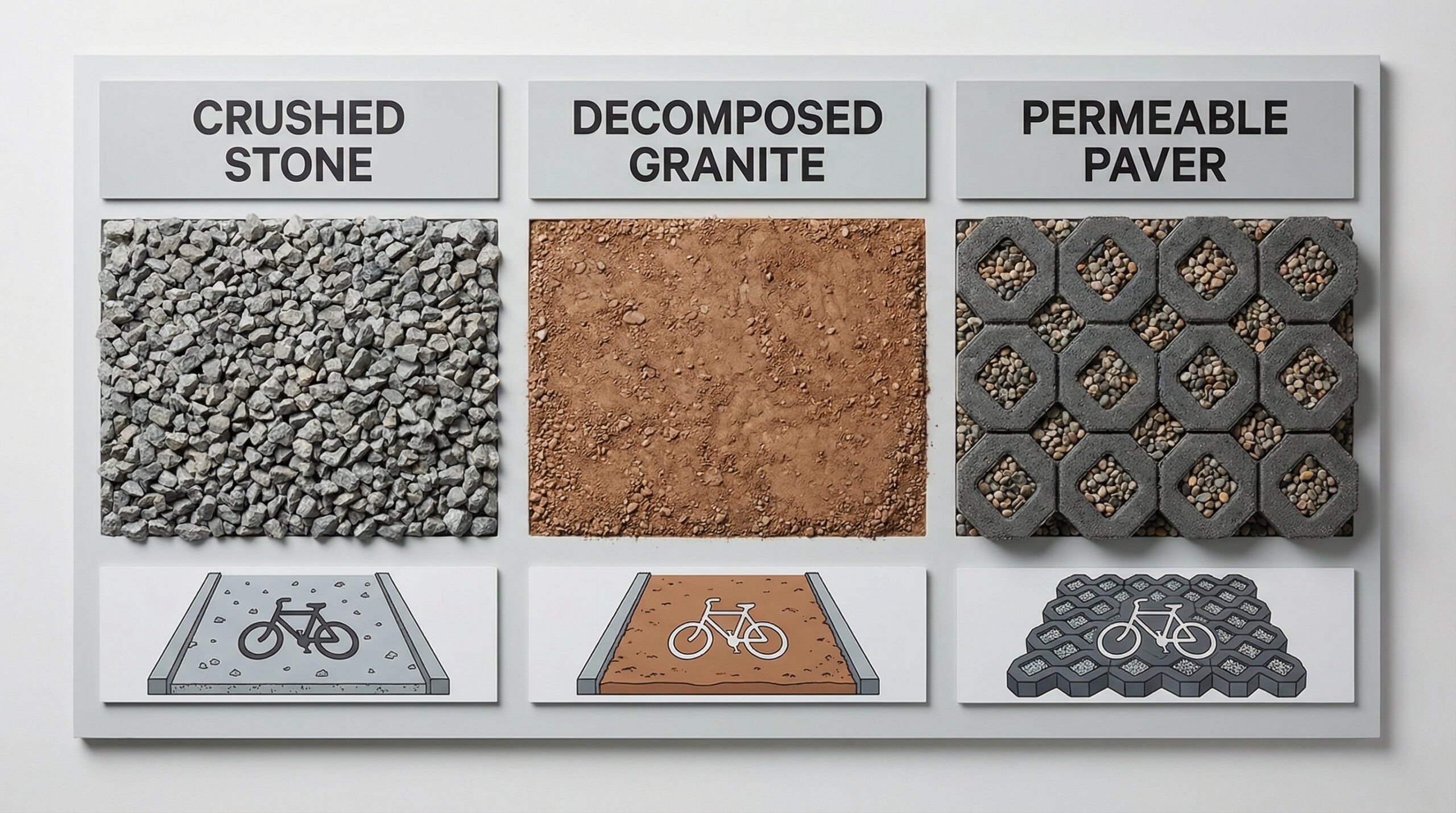 Bike Path Material Comparison Chart